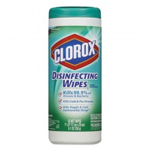 CLO 01593CT Clorox Disinfecting Wipes Fresh Scent 7 Inch  x 8 Inch 35 Sheets Per Canister 12 Canisters Per Case