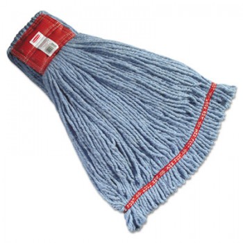 RCP A253BLU Web Foot Shrinkless Mop Heads Large Blue 6 Per Case