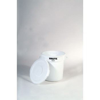 RCP 2610WHI Brute Container White 10 Gallon RCP 2610WHI Brute Container White 10 Gallon