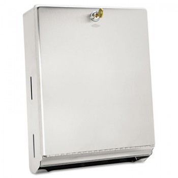 BOB 262 Stainless Steel Surface Mounted C-Fold/Multifold Towel Dispenser Per Each
