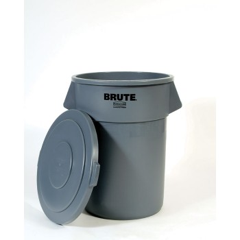 RCP265400GY Gray Flat Lid For 55 Gallon Brute Container Per Each