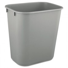 RCP 2955GRA Gray Small Deskside Wastebasket 3.5 Gallon Per Each