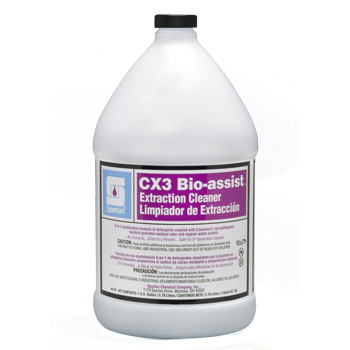 Spartan 311004 CX3 Bio-assist Extraction Cleaner With Consume Bacteria 1:64 4-1 Gallons Per Case