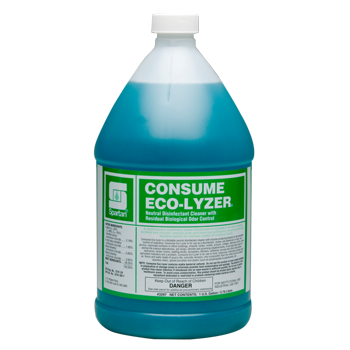 Spartan 329704 Consume Eco-Lyzer Cleaner - Disinfectant - Deodorizer Dilution 1:64 4-1 Gallons Per Case