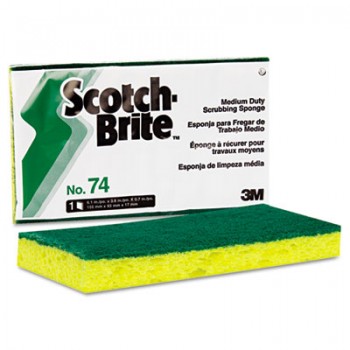 MMM 74 Medium Duty Scrub Sponge 3.5IN x 6.25IN 20 Sponges Per Case