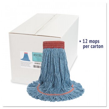 BWK 503BLCT Large Super Loop Mop Head Blue 12/case