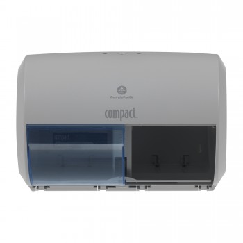 GPC56783A Coreless Compact Toilet Tissue Dispenser Side By Sde Gray/Blue Per Each