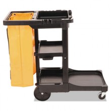 RCP 617388BLA Cleaning Cart With Zippered Yellow Vinyl Bag Per Each