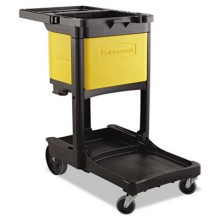 RCP 6181YEL Locking Yellow Cabinet For Cleaning Cart 6173 Per Each