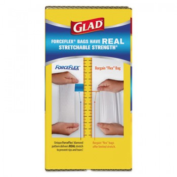 CLO 70427 White Forceflex Drawstring 13 Gallon Tall Kitchen Liners 100 Per Case