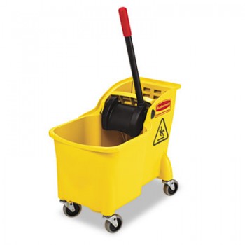 RCP 738000YEL 31 Quart Tandem Bucket & Wringer Combo Per Each