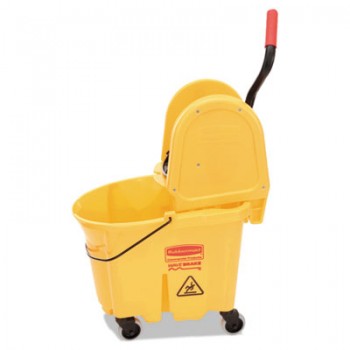 RCP FG757788YEL WaveBreak Combo 26-35 QT Bucket & Down Press Wringer Yellow Per Each
