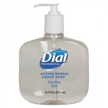 DIAL 80784 Liquid Dial Antimicrobial Sensitive Skin Soap 12/16oz