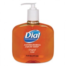 Dial 80790CT Liquid Antimicrobial Soap 12-16oz Pump Bottles Per Case