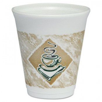 Dart DCC 8X8G Printed Cafe G 8oz. Foam Cups 1000 Per Case