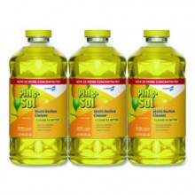 CLO 60607 CloroxPro Pine-Sol® Multi-Surface Cleaner Concentrated Lemon Fresh Scent 3-80 oz Bottle Per Case