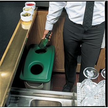 RCP 269288GN  Slim Jim Bottle and Can Recycling Top Green Per Each