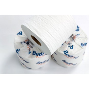 WHD SBT502 Bedford Paper 2 Ply Toilet Tissue White 4.5 Inched x 3.5 Inches Sheet 500 Sheets 96 Rolls Per Case