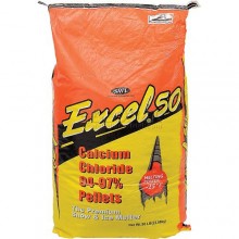 SCW BCCP50SK Excel Calcium Chloride Ice Melting Compound Pellets 50LB Bag Melting Point -25 Below 50lb Per Bag 50 Bags Per Skid
