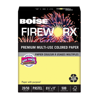 WHD 4760050 8.5 x 11 20LB Copy Paper Canary 500 Sheets Per Ream