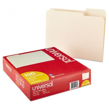 WHD 20330 Assorted 1/3 Cut Manila File Folder Letter 100 Per Box