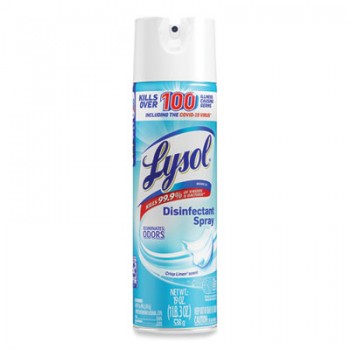 RAC 79329CT Lysol Spray Crisp Linen Scent 12-19oz Aerosol Cans Per Case