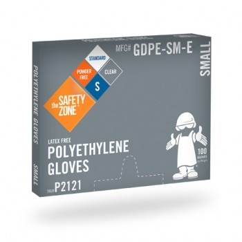 Safety Zone GDCPLG Easy Grip Large Poly Food Service Gloves 100 Per Box