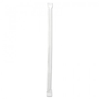 MDW WG23 7 3/4 Jumbo Red Stripe Wrapped Straws 300 Per Box