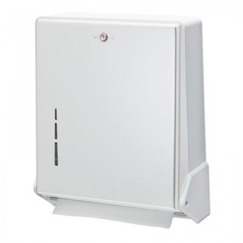 SJMT1905WH White Metal Front Multifold & C-Fold Dispenser Per Each