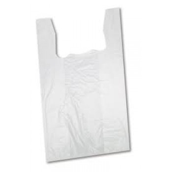 WHD 1288WARNING 12 x 8 x 24 White Plastic T-Shirt Shopper .00065 MIL 1000 Per Case