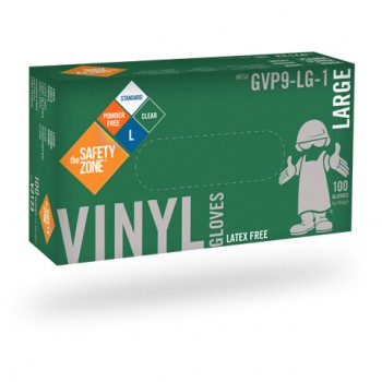 Safety Zone GVP9SM1 Small Powder-Free Vinyl Gloves 100 Per Box