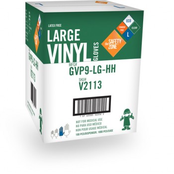 Safety Zone GVP9XL1 Extra-Large Powder-Free Vinyl Gloves 100 Per Box