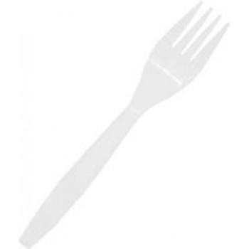CLN AH001 Medium Weight Polypropylene Forks 1000 Per Case