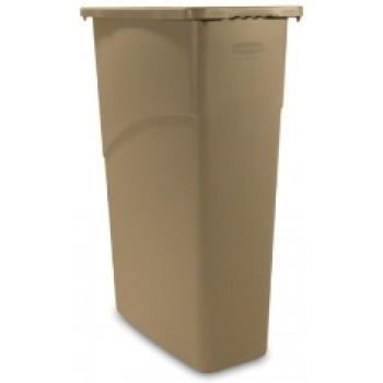 RCP 354060BG Beige Slim Jim Waste Container  23 Gallon Per Each