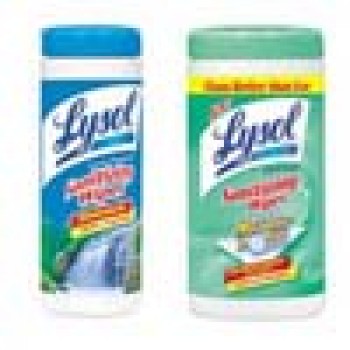 RAC 77182CT Lysol Disinfecting Wipes Lemon and Lime Blossom Scent 7 Inch  x 7.25 Inch 80 Sheets Per Canister 6 Canisters Per Case RAC 77182CT Lysol Disinfecting Wipes Lemon and Lime Blossom Scent 7 Inch  x 7.25 Inch 80 Sheets Per Canister 6 Canisters Per Case