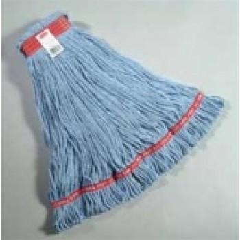 RCP A253BLU Web Foot Shrinkless Mop Heads Large Blue 6 Per Case